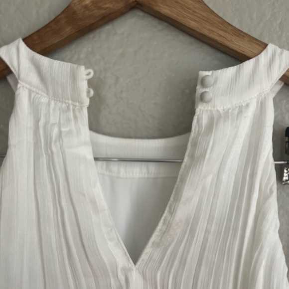 NWOT Tier and Far White Tiered Pleated Halter Midi Dress - Picture 6 of 6